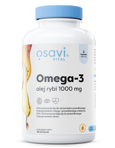 Omega-3 Olej Rybi Molecularly Distilled, 1000mg (Cytryna)...