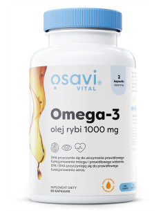 Omega-3 Olej Rybi Molecularly Distilled, 1000mg (Cytryna)...