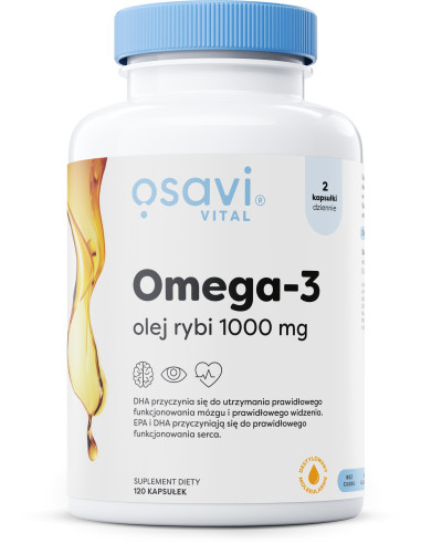Omega-3 Olej Rybi Molecularly Distilled, 1000mg...