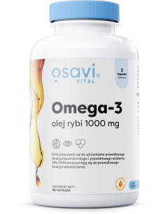 Omega-3 Olej Rybi Molecularly Distilled, 1000mg - 180...