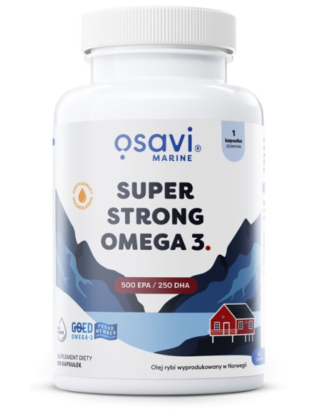 Super Strong Omega 3 (Marine), 500 EPA / 250 DHA - 90 softgels | Osavi