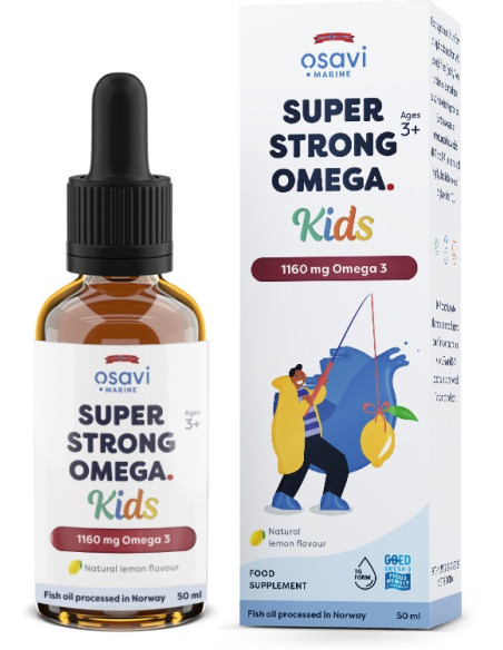 Super Strong Omega Kids, 1160mg Omega 3 (Lemon) - 50 ml. | Osavi