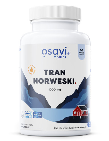 Tran Norweski Kapsułki, 1000mg (Cytryna) - 90...