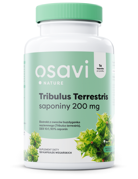 Tribulus Terrestris (Nature), Saponiny 200mg - 120 vegan caps | Osavi