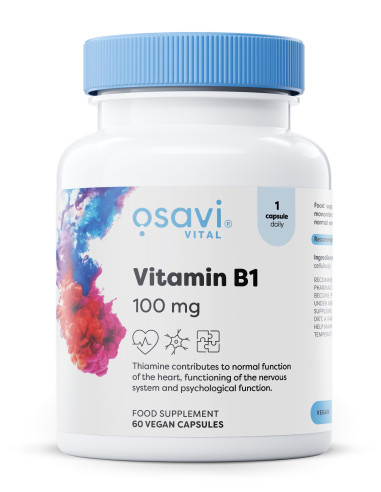 Vitamin B1, 100mg - 60 vegan caps  | Osavi