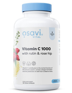 Vitamin C1000 with Rutin & Rose Hip - 180 vegan caps | Osavi