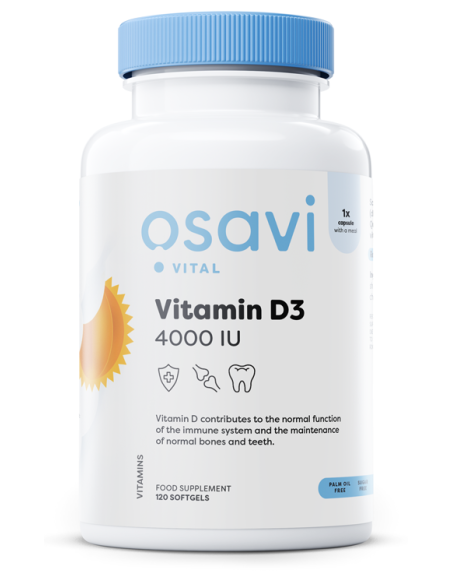 Vitamin D3, 4000IU - 120 softgels | Osavi