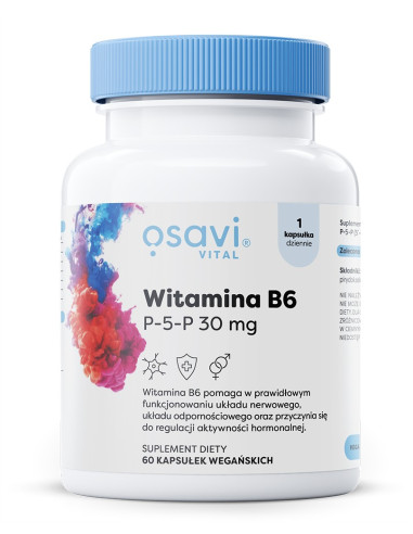Witamina B6 - P-5-P, 30mg - 60 vegan caps | Osavi