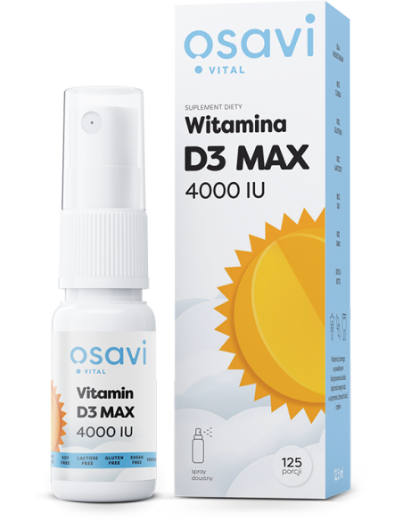 Witamina D3 Spray Doustny, MAX 4000IU - 12.5 ml. | Osavi