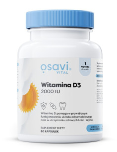 Witamina D3, 2000IU - 60 softgels | Osavi
