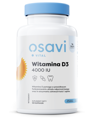 Witamina D3, 4000IU - 120 softgels | Osavi