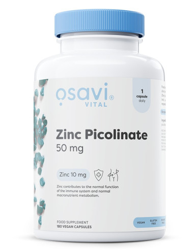 Zinc Picolinate, 50mg - 180 vegan caps | Osavi