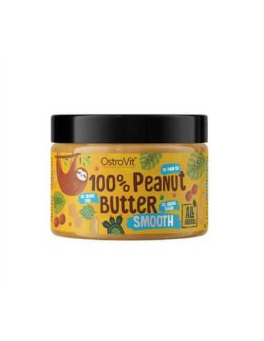 100% Peanut Butter, Smooth - 500g | OstroVit