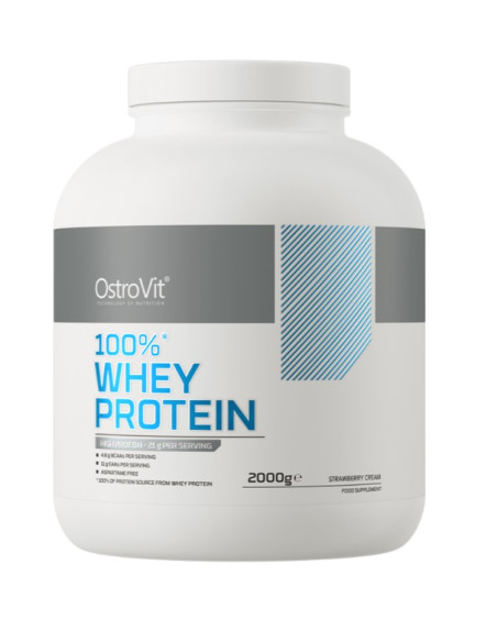 100% Whey Protein, Strawberry Cream - 2000g | OstroVit