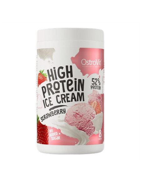 High Protein Ice Cream, Strawberry - 400g | OstroVit