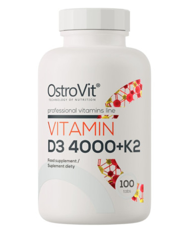 Vitamin D3 4000 + K2 - 100 tablets | OstroVit
