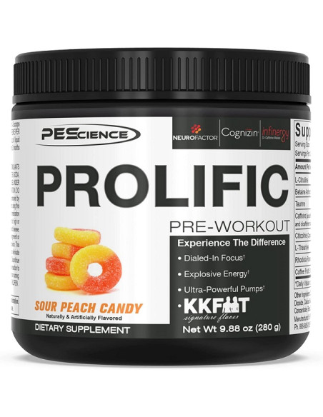 Prolific, Sour Peach Candy - 280g | PEScience