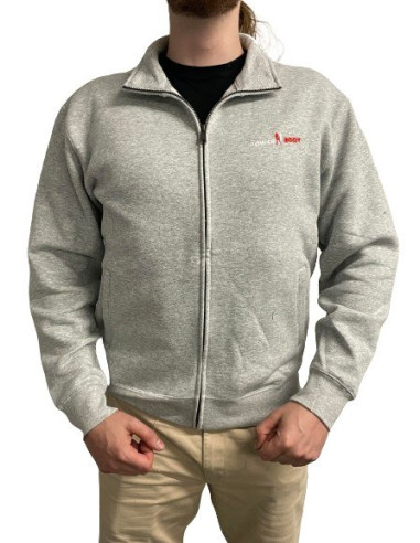 PowerBody Full Zip Jumper, Grey - Large | Power...