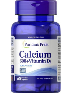 Calcium + Vitamin D3 - 60 caplets  | Puritan's Pride