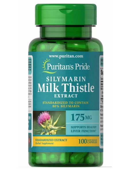 Silymarin Milk Thistle Extract, 175mg - 100 caps | Puritan's Pride