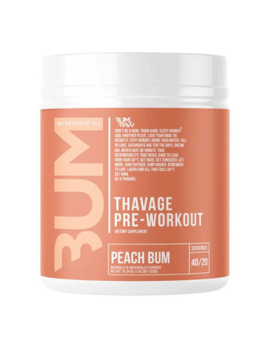 Thavage Pre-Workout, Peach Bum - 520g | Raw...