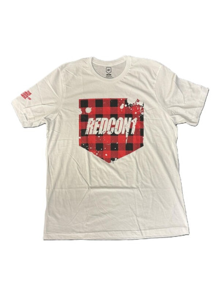 Red Plaid Shield T-Shirt - Large | Redcon1
