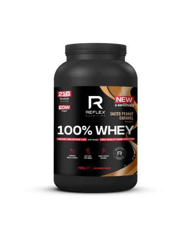 100% Whey, Salted Peanut Caramel - 720g |...