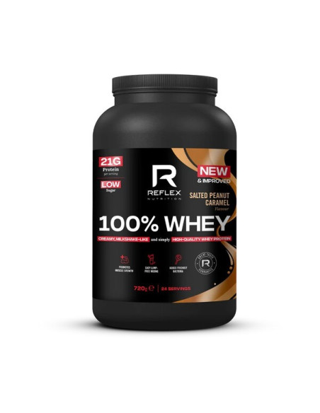 100% Whey, Salted Peanut Caramel - 720g | Reflex Nutrition