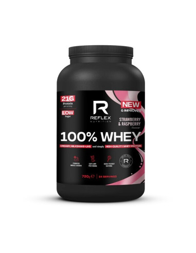 100% Whey, Strawberry & Raspberry - 720g |...