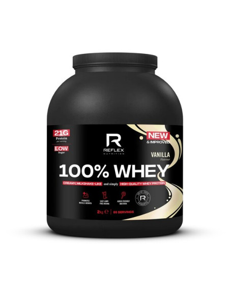 100% Whey, Vanilla - 2000g | Reflex Nutrition