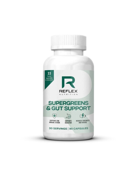Supergreens & Gut Support - 90 caps | Reflex Nutrition