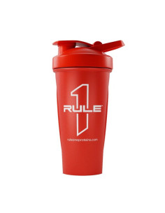 R1 Outlined Logo Shaker Cup, Red - 600 ml. | Rule One