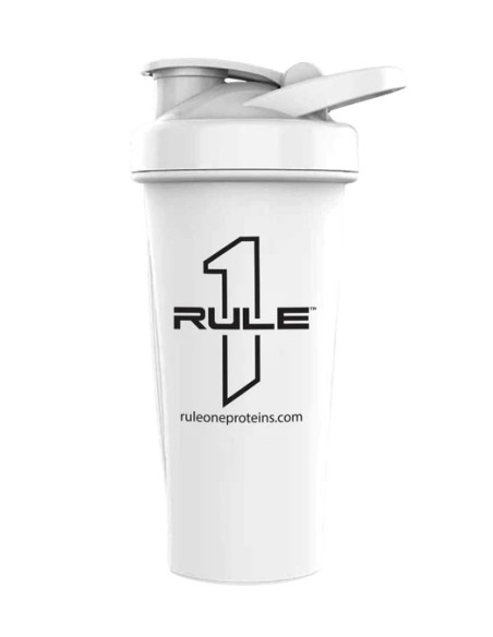 R1 Outlined Logo Shaker Cup, White - 600 ml. | Rule One