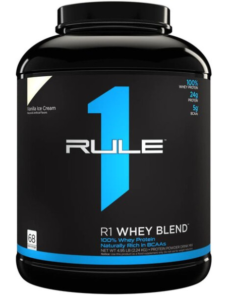 R1 Whey Blend, Vanilla Ice Cream - 2240g | Rule One