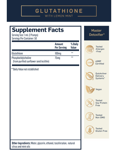 Liposomal Glutathione, 50 ml - Quicksilver Scientific