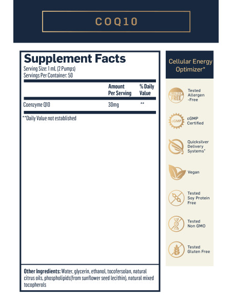 Nanoemulsified CoQ10, 50 ml - Quicksilver Scientific