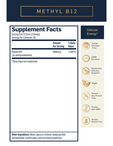 Liposomal Methyl B-12, 30 ml - Quicksilver...