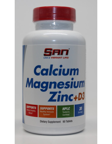 Calcium Magnesium Zinc + D3 - 90 tablets | SAN