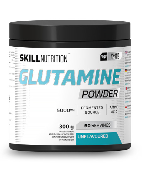Glutamine Powder, Unflavoured - 300g | Skill Nutrition
