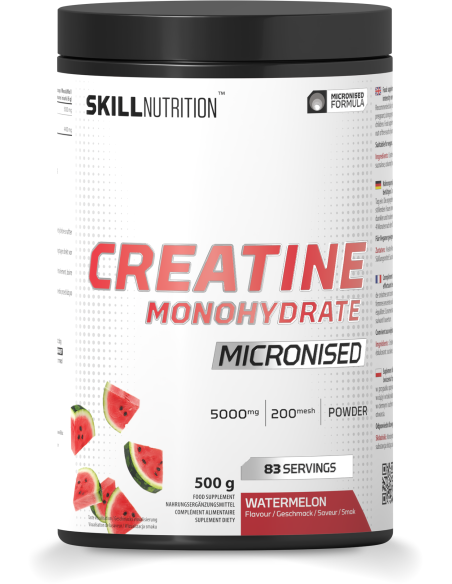 Micronised Creatine Monohydrate Flavoured, Watermelon - 500g | Skill Nutrition