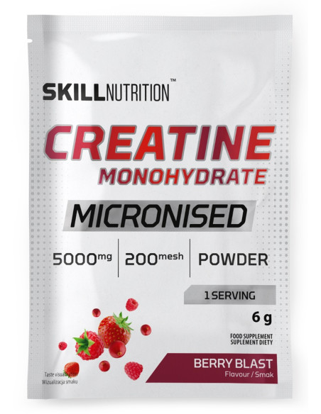 Micronised Creatine Monohydrate, Berry Blast - 6g (1 serving) | Skill Nutrition