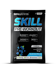 Skill Pre-Workout, Blue Raspberry - 16g (1 serving) |...