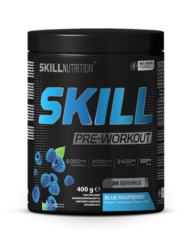 Skill Pre-Workout, Blue Raspberry - 400g |...