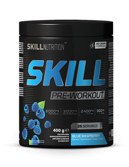 Skill Pre-Workout, Blue Raspberry - 400g | Skill Nutrition