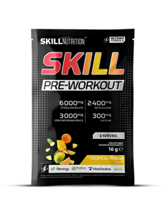 Skill Pre-Workout, Tropical Punch - 16g (1 serving) |...