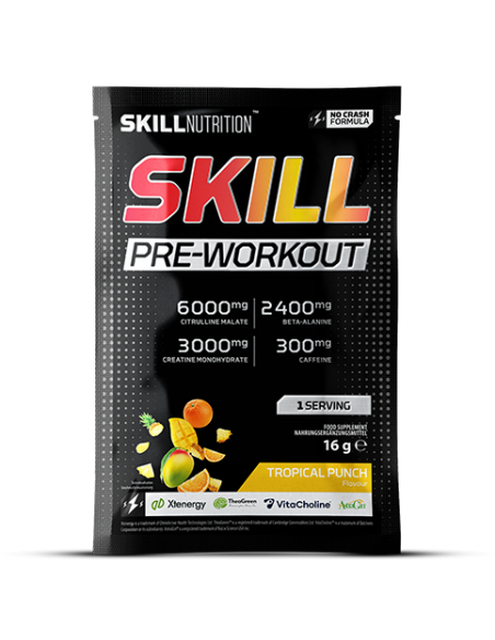 Skill Pre-Workout, Tropical Punch - 16g (1 serving) | Skill Nutrition