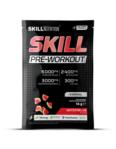 Skill Pre-Workout, Watermelon - 16g (1 serving)...