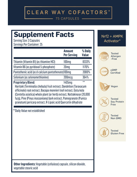 Clear Way Cofactors®, 75 Capsules - Quicksilver Scientific