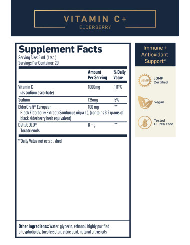 Vitamin C+ Elderberry, 100 ml - Quicksilver...