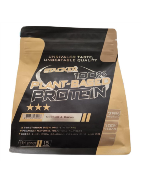 100% Plant Based Protein, Cookies & Cream - 454g | Stacker2 Europe